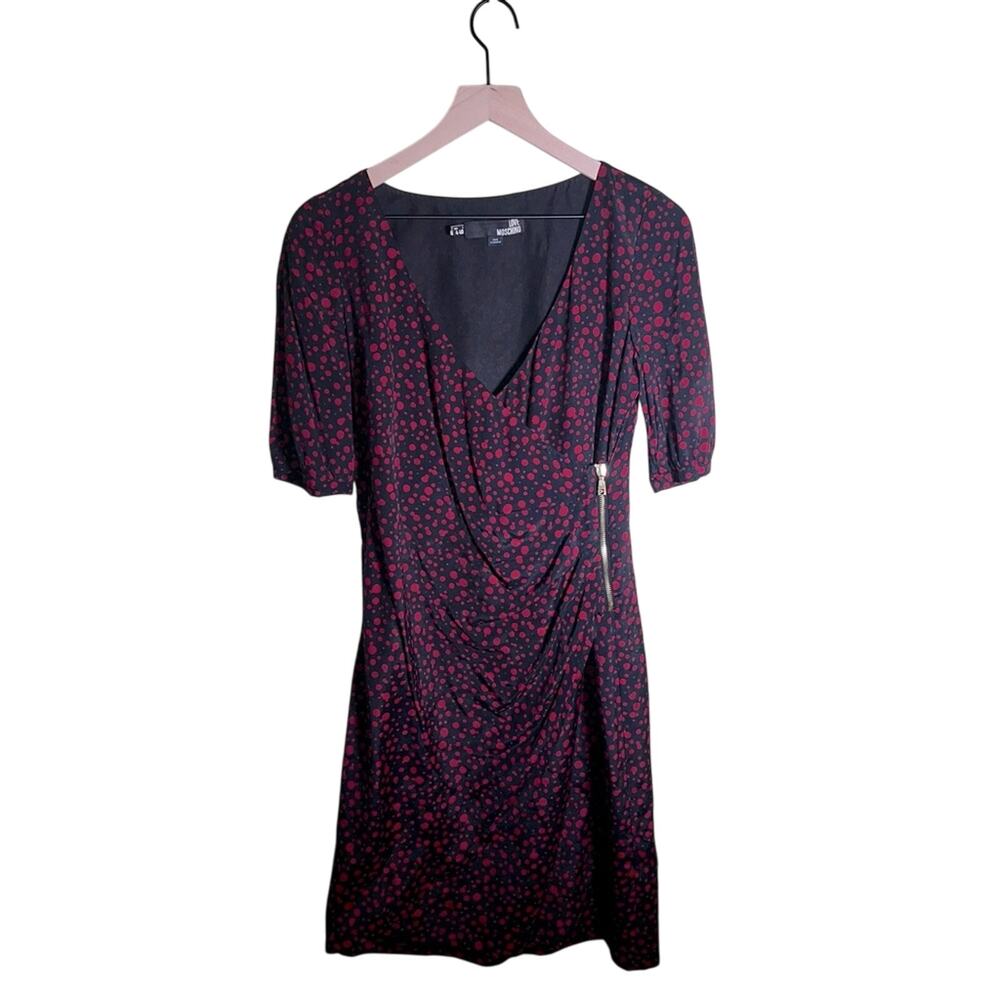 MOSCHINO body con with exposed zipper valentines day dress 4